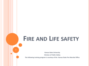 FIRE AND LIFE SAFETY - Kansas State University