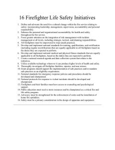 16 Firefighter Life Safety Initiatives