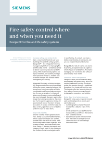 Desigo CC for fire and life safety systems