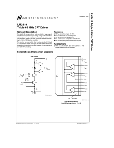 LM2419 Triple 65 MHz CRT Driver