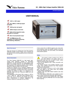 user manual - Falco Systems