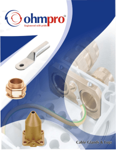 OHMPRO CABLE GLANDS - LUGS CATALOG