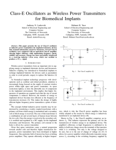 Class-E Oscillators as Wireless Power Transmitters for