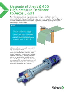 Upgrade of Arcos S-600 high-pressure oscillator to Arcos S