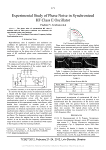 Experimental Study of Phase Noise in Synchronized HF Class E