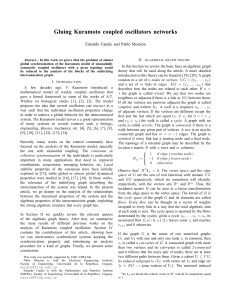 Gluing Kuramoto coupled oscillators networks