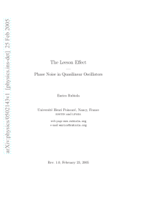 The Leeson effect-Phase noise in quasilinear oscillators