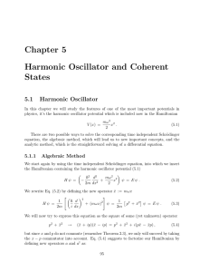 Chapter 5 Harmonic Oscillator and Coherent States
