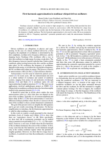 First-harmonic approximation in nonlinear chirped
