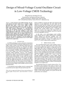 Design of Mixed-Voltage Crystal Oscillator Circuit in Low