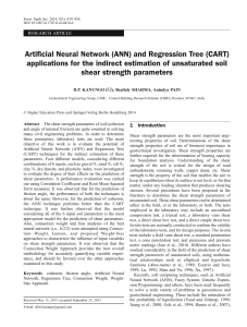 Artificial Neural Network (ANN) and Regression Tree (CART