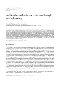Artificial neural network reduction through oracle learning
