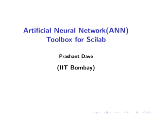 Artificial Neural Network(ANN) Toolbox for Scilab