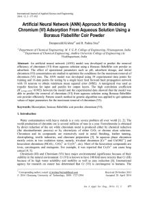 Artificial Neural Network (ANN) Approach for Modeling Chromium