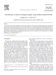 Classification of Electro-Oculogram Signals Using Artificial Neural