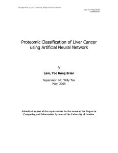 Proteomic Classification of Liver Cancer using Artificial Neural