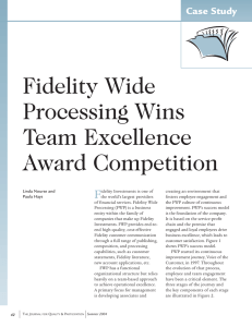 Fidelity Wide Processing Wins Team Excellence Award