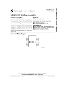 LMX2119 1.9 GHz Power Amplifier - SP