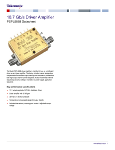 PSPL5868 10.7 Gb/s Driver Amplifier Datasheet