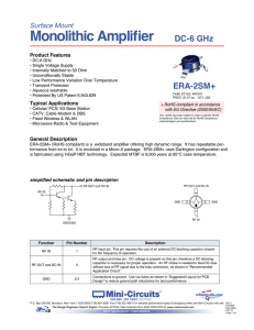 Surface Mount Monolithic Amplifier