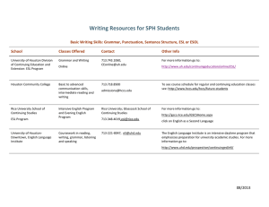 Writing Resources for SPH Students - University of Texas School of