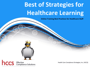 Best of Strategies for Healthcare Learning
