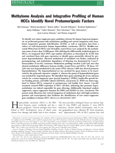 Methylome analysis and integrative profiling of human HCCs identify