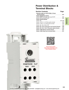 Power Distribution and Terminal Blocks