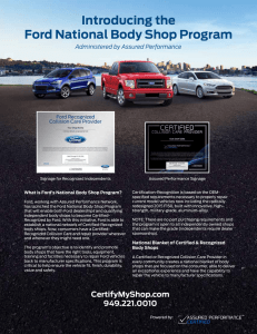 Introducing the Ford National Body Shop Program