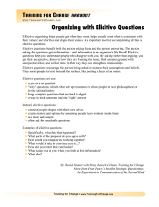 Organizing with Elicitive Questions