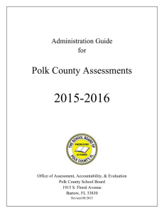 Polk County Assessments - Polk County Public Schools