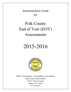 Polk County End of Year (EOY) Assessments