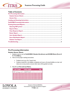 Scantron Processing Guide