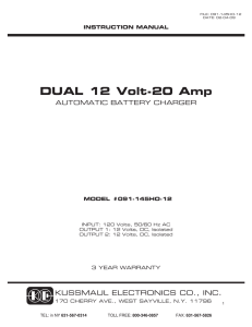 DUAL 12 Volt-20 Amp - Kussmaul Electronics