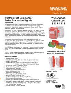 WGE Weatherproof Commander Series Colored Lens Evacuation