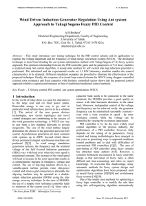 Wind Driven Induction Generator Regulation Using Ant