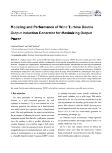 Modeling and Performance of Wind Turbine Double Output