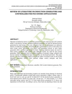 review of literature on induction generators and controllers for pico