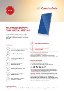 Datasheet CS6U-P (1500 V MaxPower)