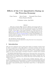 Effects of the U.S. Quantitative Easing on the Peruvian Economy