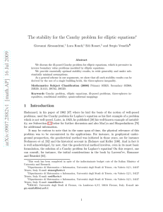 The stability for the Cauchy problem for elliptic equations