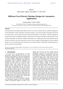 Different Novel Electric Machine Designs for Automotive - EVS-24