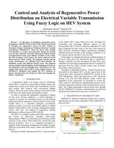 Control and Analysis of Regenerative Power Distribution on