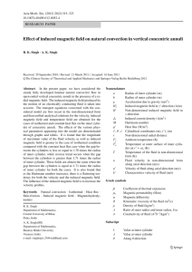 Effect of induced magnetic field on natural convection in vertical