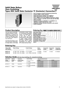 Solid State Relays Zero Switching