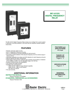 be1-81o/u digital frequency relay features additional information