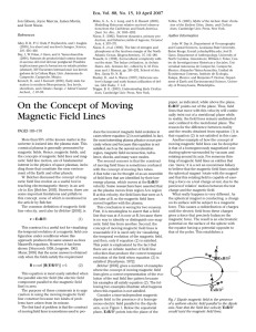 On The Concept Of Moving Magnetic Field Lines