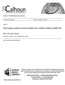 Free space optics communication for mobile military platforms