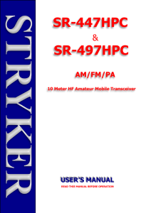 The SR-497HPC Manual