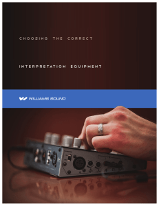 Choosing the right interpretation equipment-English